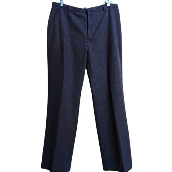 GAP wool blend pants sz 14R flat front high rise fully lined trouser gray grey - Picture 1 of 10